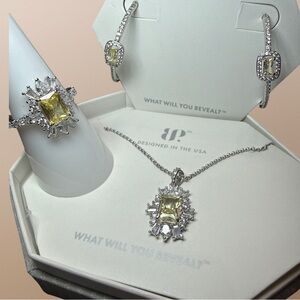 Bomb Party Sterling Club set with matching earrings. Ring sz 7